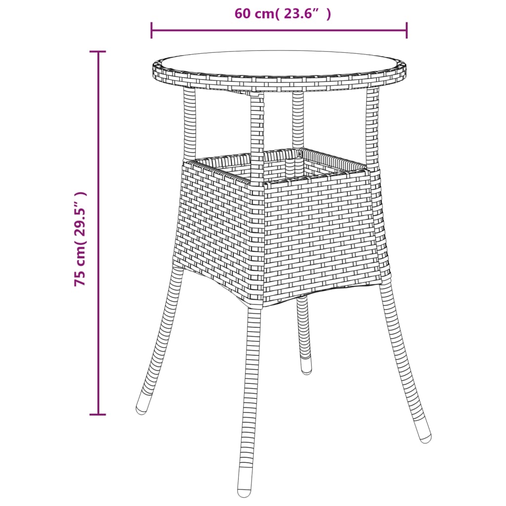 vidaXL Σετ Επίπλων Bistro Κήπου 5 τεμ. Μπεζ Συνθετ. Ρατάν με Μαξιλάρια