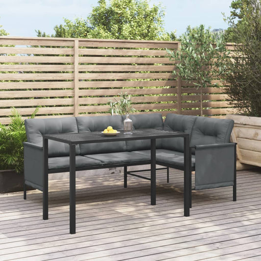 vidaXL Τραπεζαρία Κήπου Ανθρακί 110 x 54 x 70 εκ. Ατσάλινη
