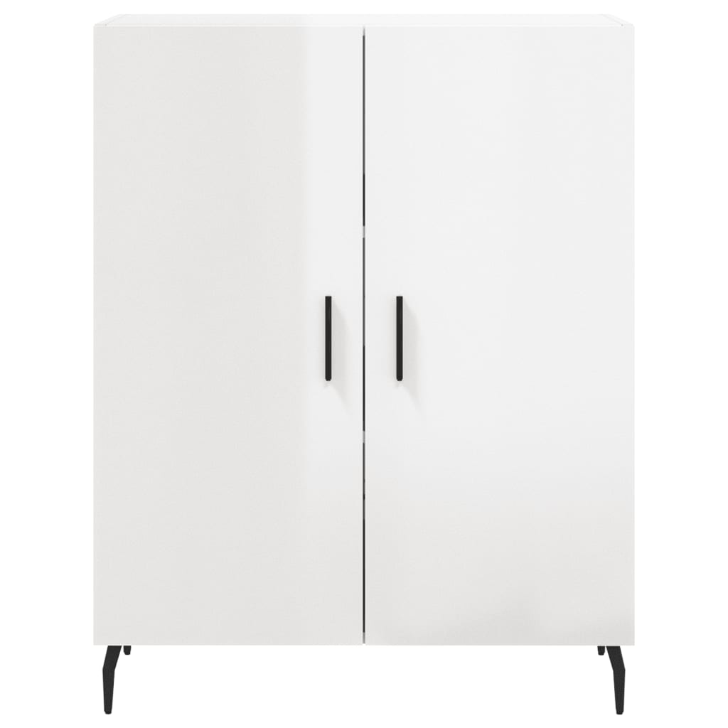 vidaXL Ντουλάπι Γυαλιστερό Λευκό 69,5x34x90 εκ. Επεξεργασμένο Ξύλο