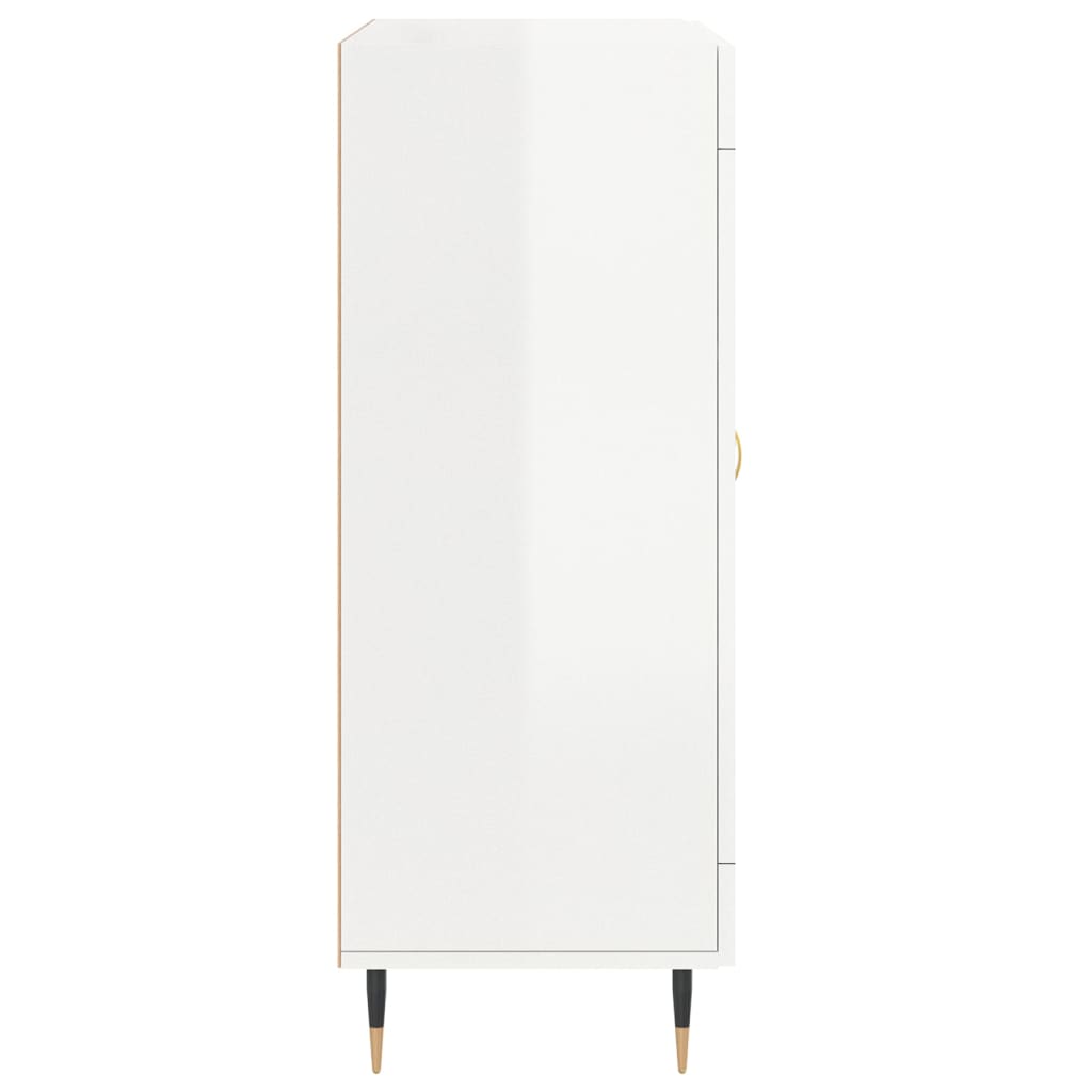 vidaXL Ντουλάπι Γυαλιστερό Λευκό 69,5x34x90 εκ. Επεξεργασμένο Ξύλο