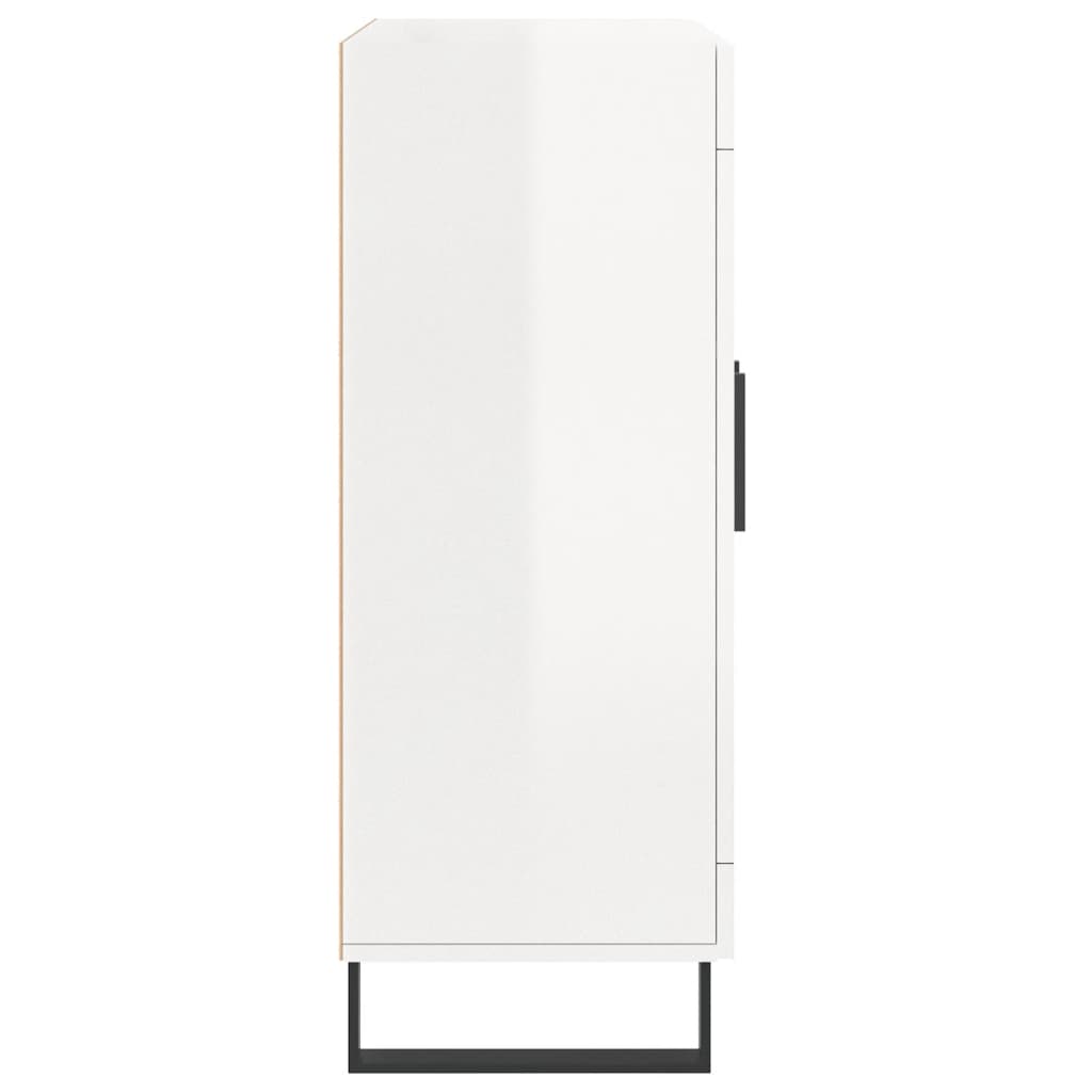 vidaXL Ντουλάπι Γυαλιστερό Λευκό 69,5x34x90 εκ. Επεξεργασμένο Ξύλο