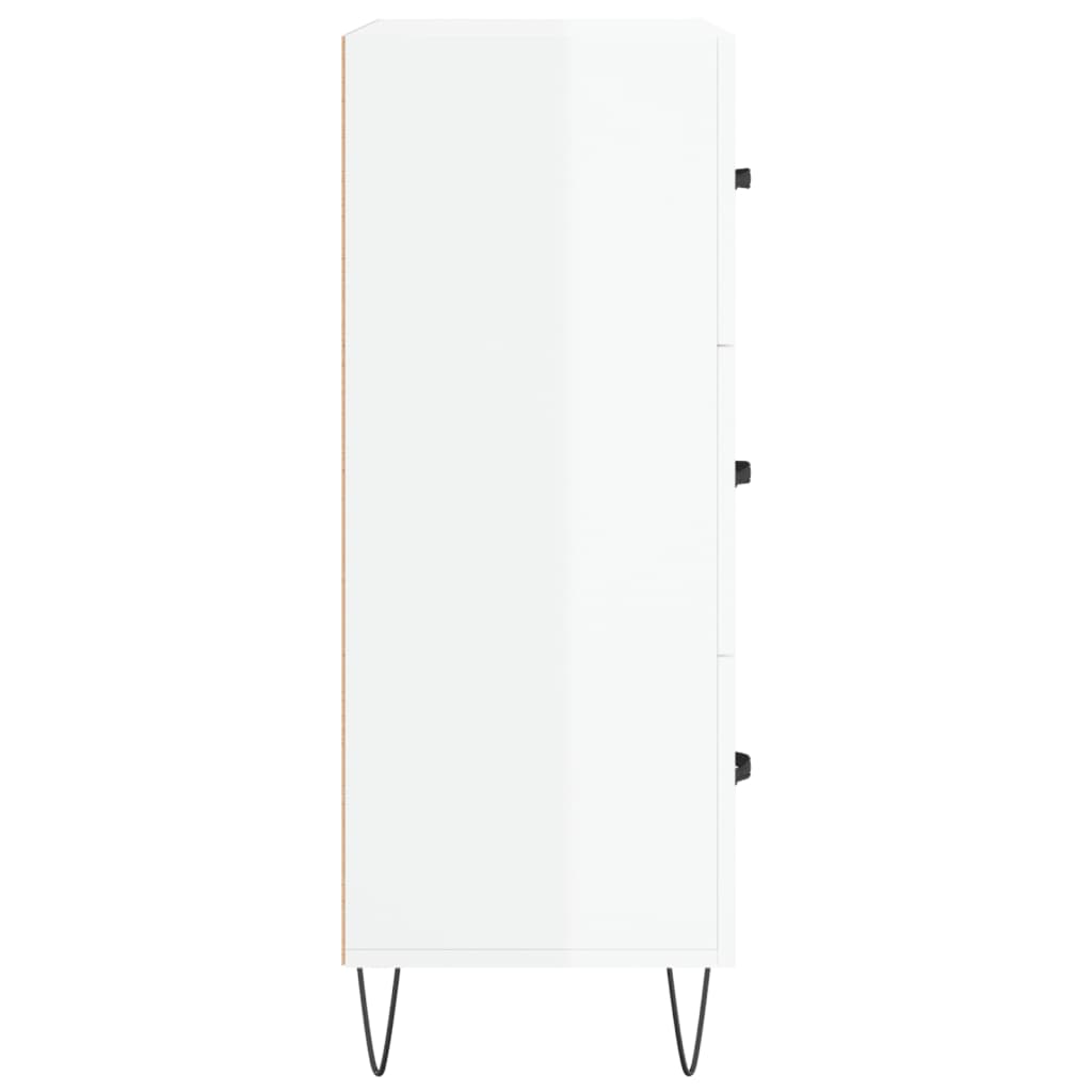 vidaXL Ντουλάπι Γυαλιστερό Λευκό 69,5x34x90 εκ. Επεξεργασμένο Ξύλο