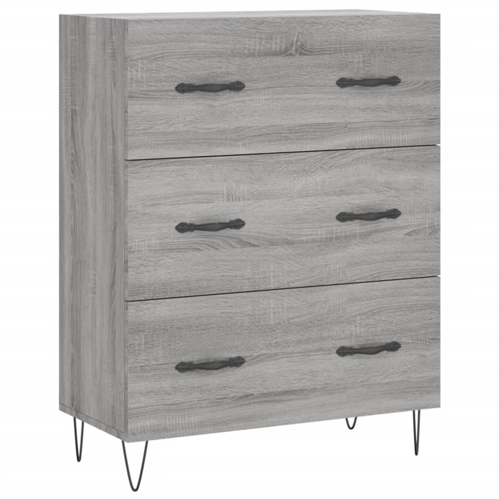 vidaXL Ντουλάπι Γκρι Sonoma 69,5 x 34 x 90 εκ. από Επεξεργασμένο Ξύλο