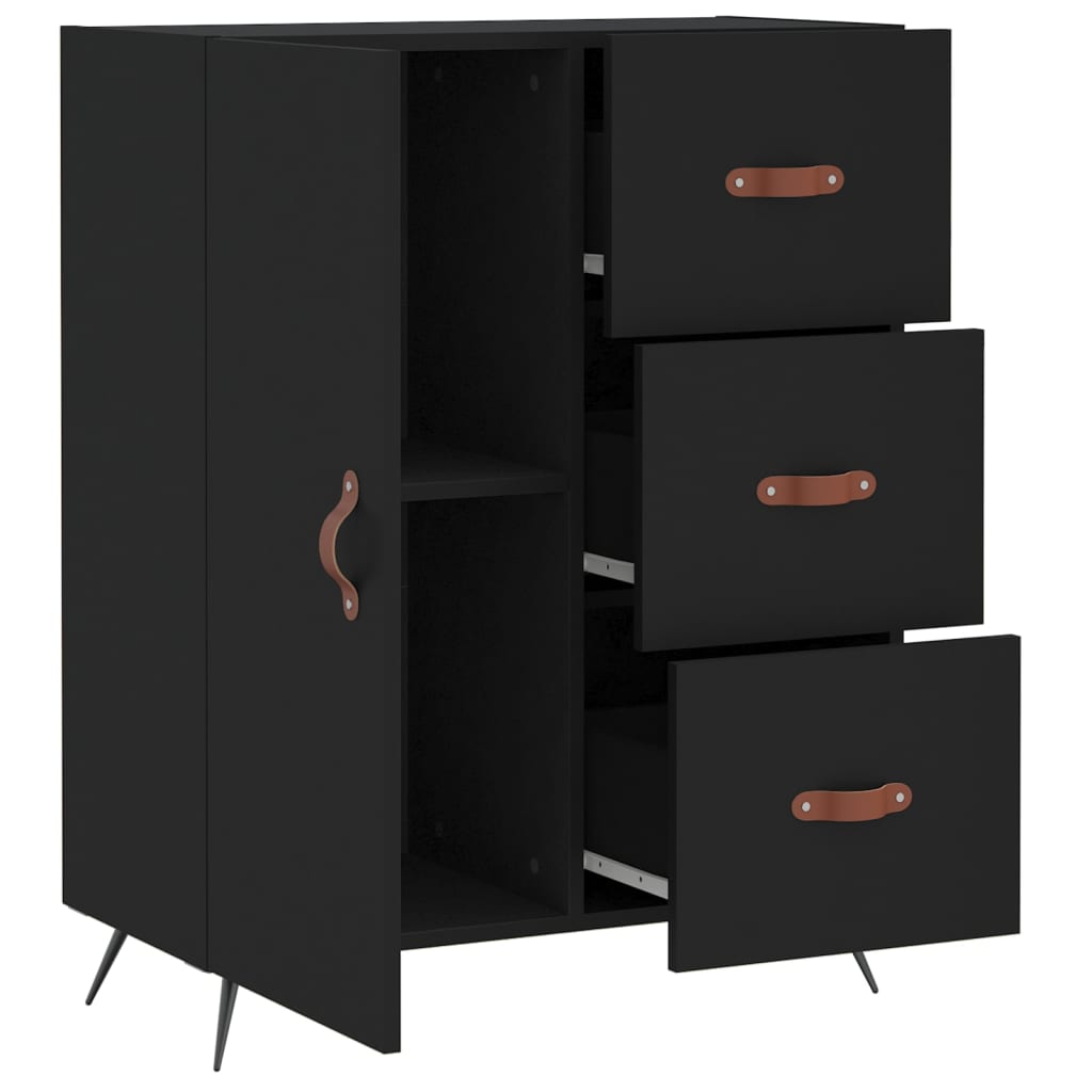 vidaXL Συρταριέρα Μαύρη 69,5 x 34 x 90 εκ. από Επεξεργασμένο Ξύλο