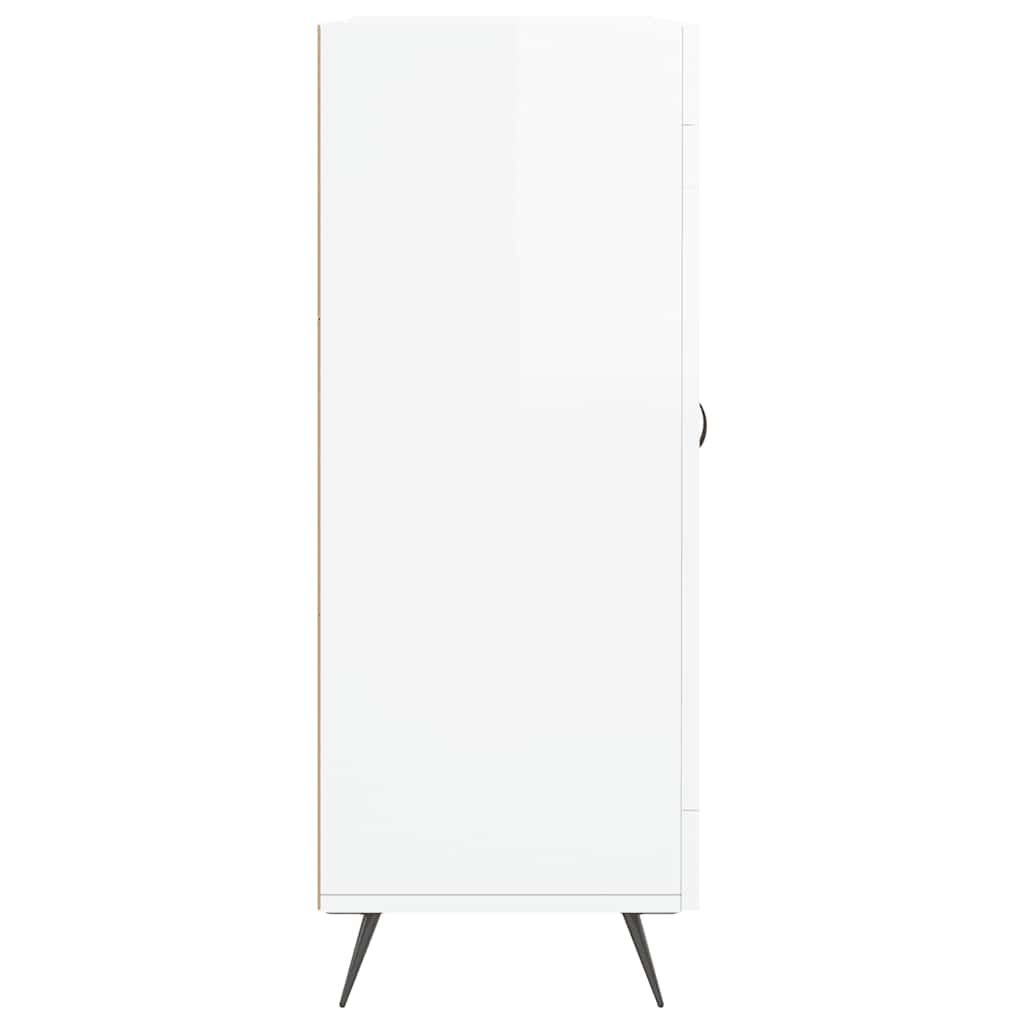 vidaXL Ντουλάπι Γυαλιστερό Λευκό 69,5x34x90 εκ. Επεξεργασμένο Ξύλο