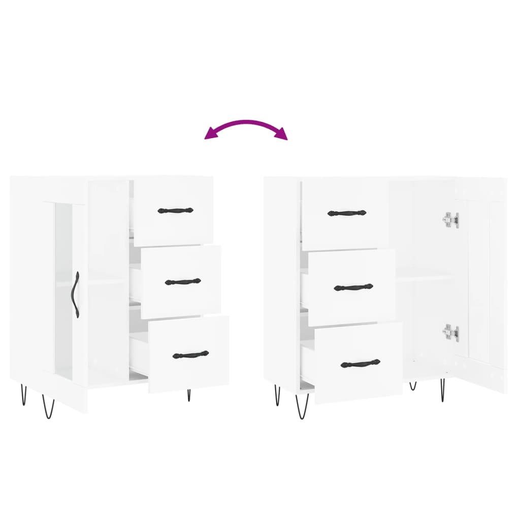 vidaXL Ντουλάπι Λευκό 69,5 x 34 x 90 εκ. από Επεξεργασμένο Ξύλο