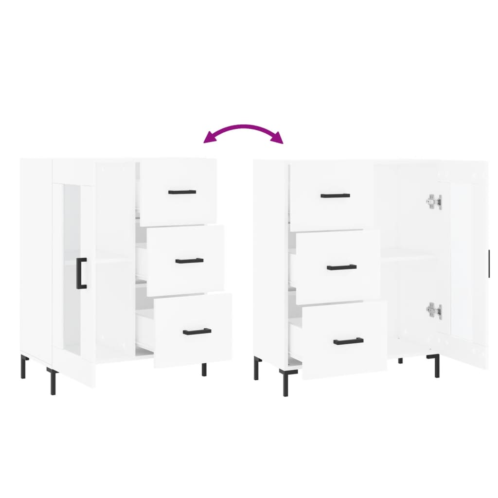 vidaXL Ντουλάπι Λευκό 69,5 x 34 x 90 εκ. από Επεξεργασμένο Ξύλο