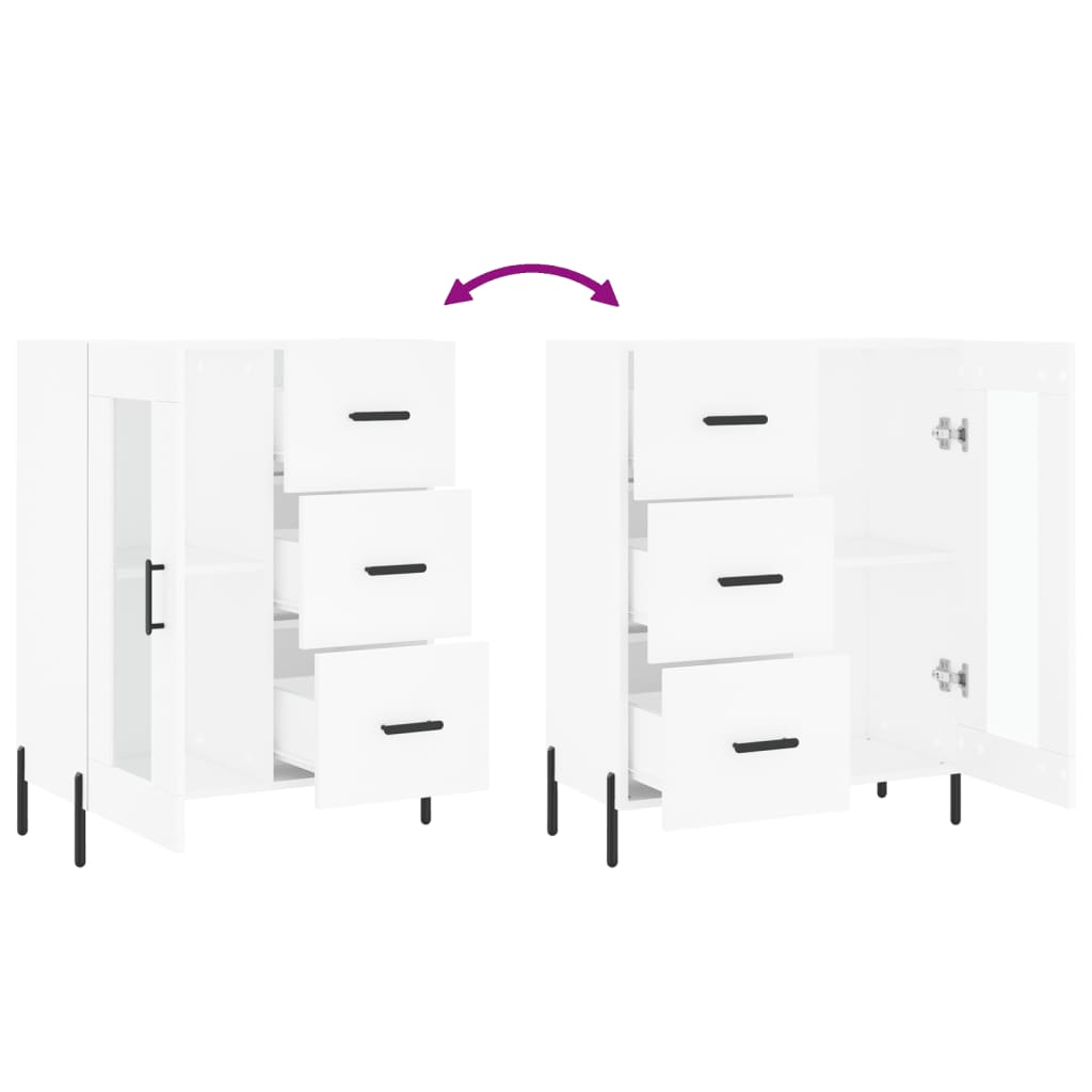 vidaXL Ντουλάπι Λευκό 69,5 x 34 x 90 εκ. από Επεξεργασμένο Ξύλο