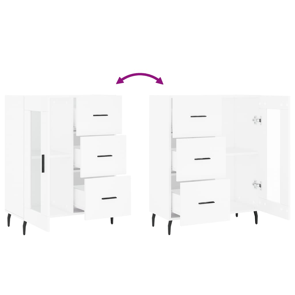 vidaXL Ντουλάπι Λευκό 69,5 x 34 x 90 εκ. από Επεξεργασμένο Ξύλο