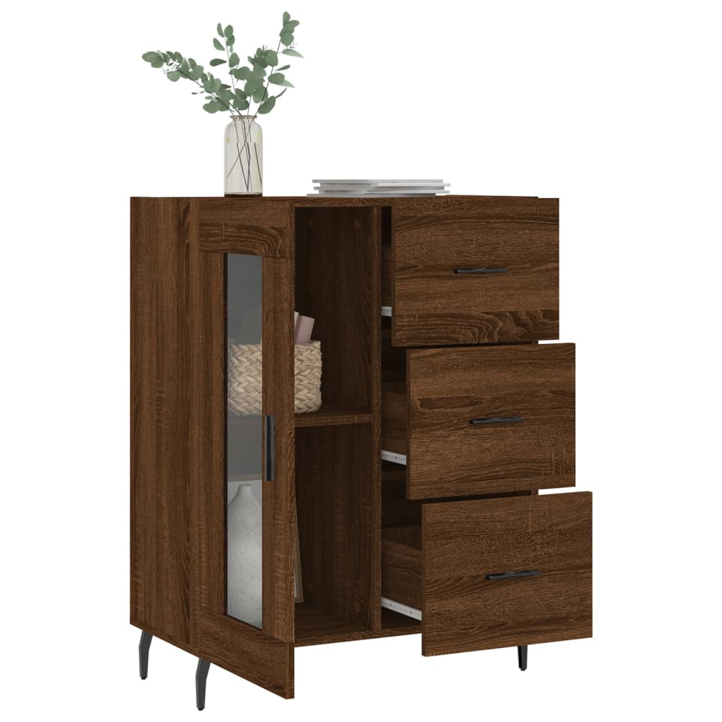 vidaXL Ντουλάπι Καφέ Δρυς 69,5 x 34 x 90 εκ. Επεξεργασμένο Ξύλο