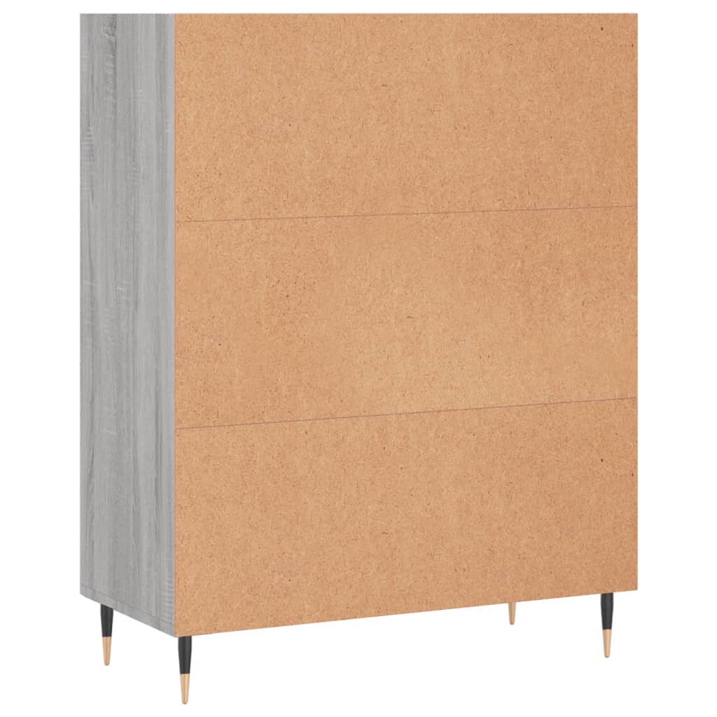 vidaXL Βιβλιοθήκη Γκρι Sonoma 69,5 x 32,5 x 90 εκ. από Επεξεργ. Ξύλο