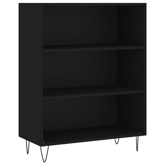 vidaXL Βιβλιοθήκη Μαύρη 69,5 x 32,5 x 90 εκ. από Επεξεργασμένο Ξύλο