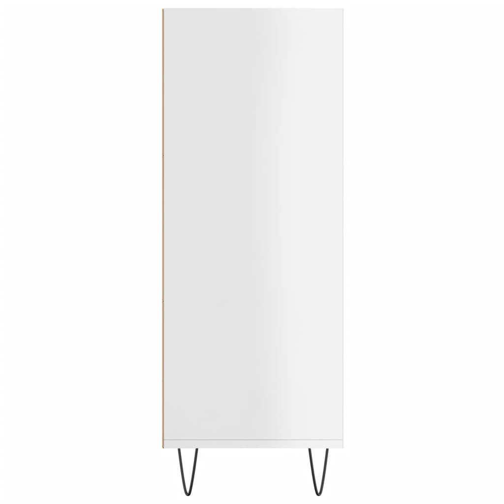 vidaXL Βιβλιοθήκη Γυαλιστερό Λευκό 69,5x32,5x90 εκ. Επεξεργασμένο Ξύλο