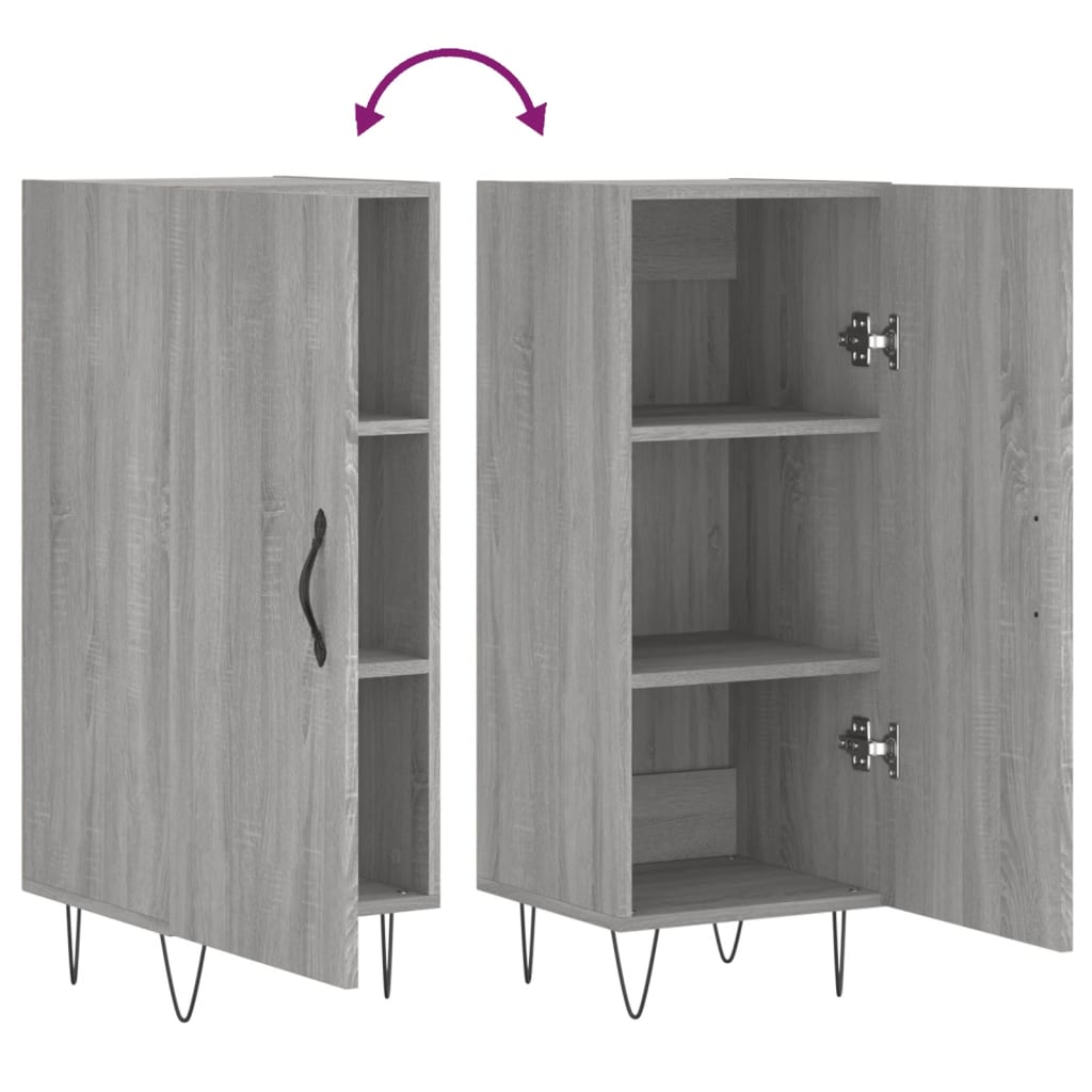 vidaXL Ντουλάπι Γκρι Sonoma 34,5x34x90 εκ. από Επεξεργασμένο Ξύλο