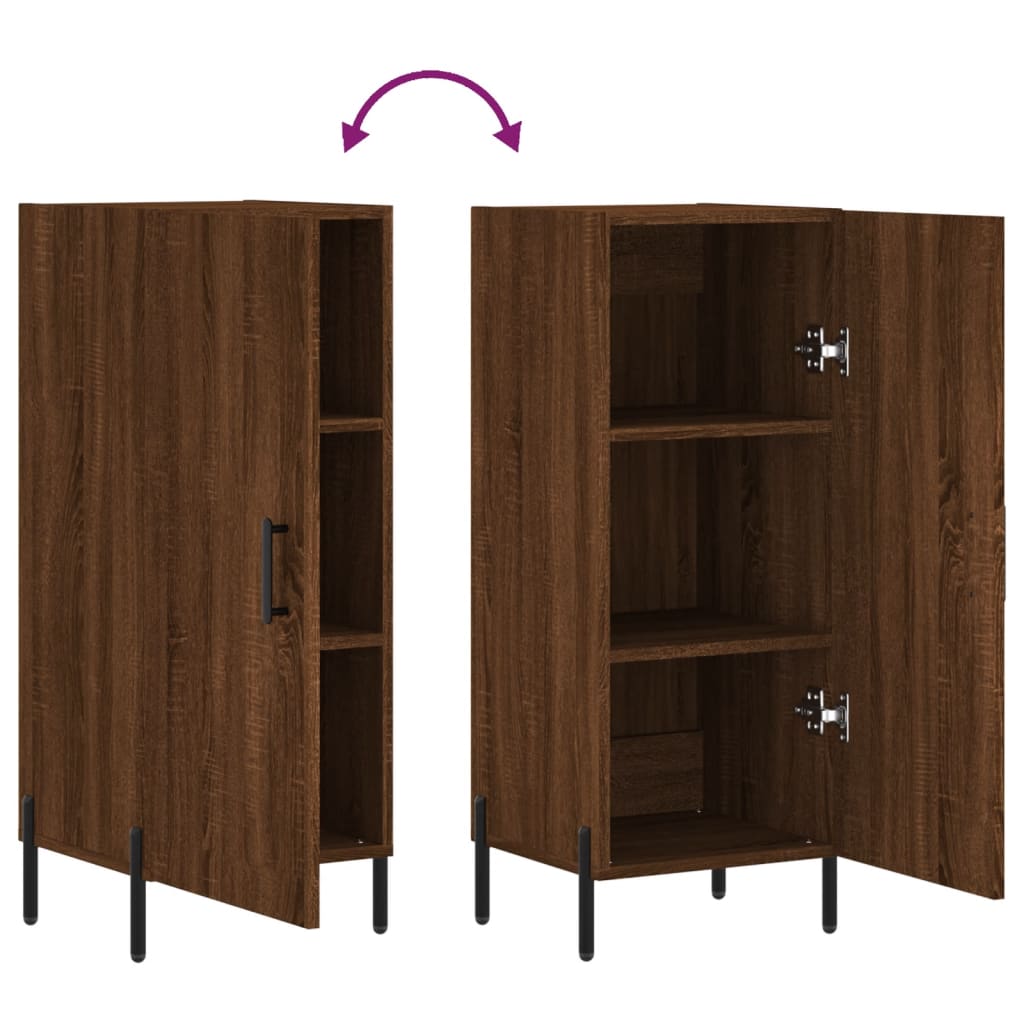 vidaXL Ντουλάπι Καφέ Δρυς 34,5 x 34 x 90 εκ. Επεξεργασμένο Ξύλο