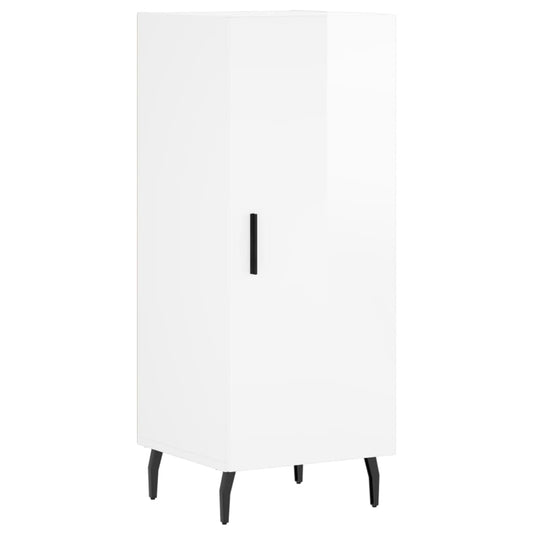 vidaXL Ντουλάπι Γυαλιστερό Λευκό 34,5x34x90 εκ. Επεξεργασμένο Ξύλο