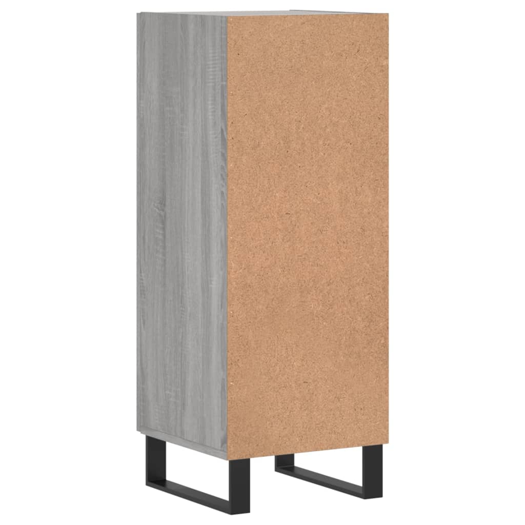 vidaXL Ντουλάπι Γκρι Sonoma 34,5x34x90 εκ. από Επεξεργασμένο Ξύλο