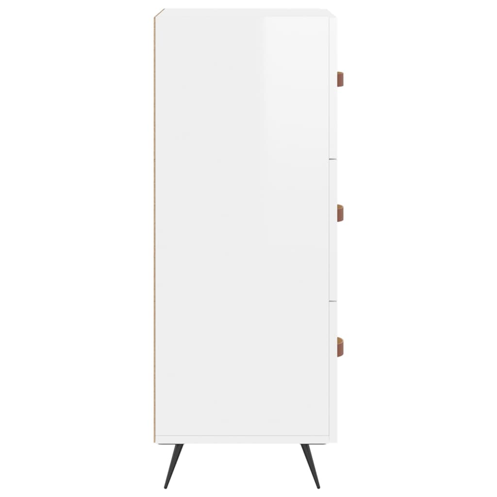 vidaXL Ντουλάπι Γυαλιστερό Λευκό 34,5x34x90 εκ. Επεξεργασμένο Ξύλο