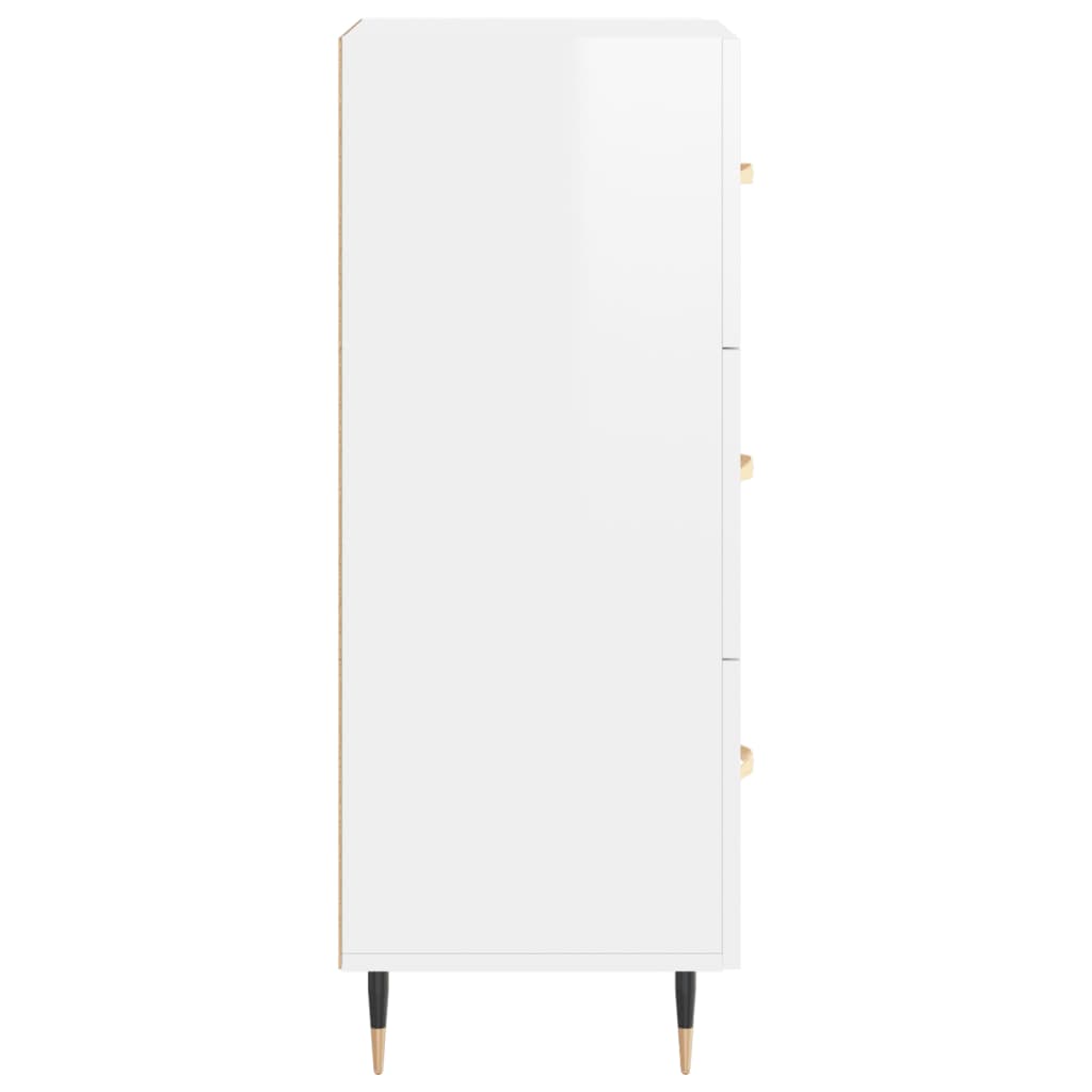 vidaXL Ντουλάπι Γυαλιστερό Λευκό 34,5x34x90 εκ. Επεξεργασμένο Ξύλο