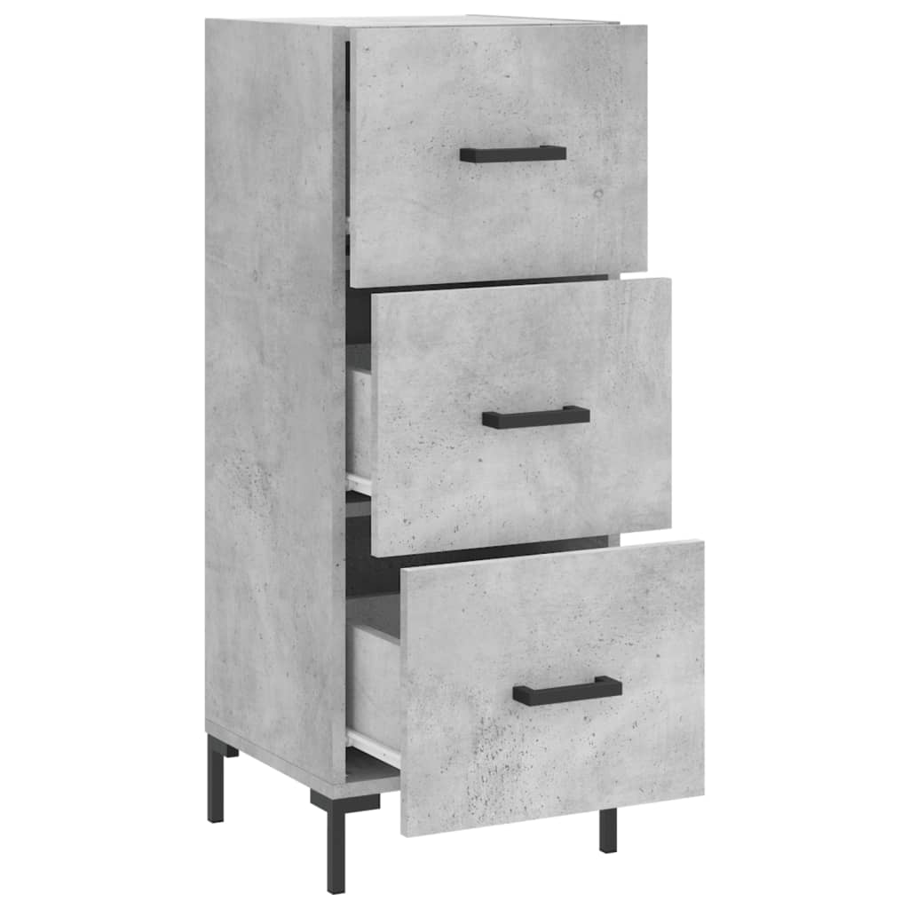 vidaXL Ντουλάπι Γκρι Σκυροδέματος 34,5x34x90 εκ. Επεξεργασμένο Ξύλο