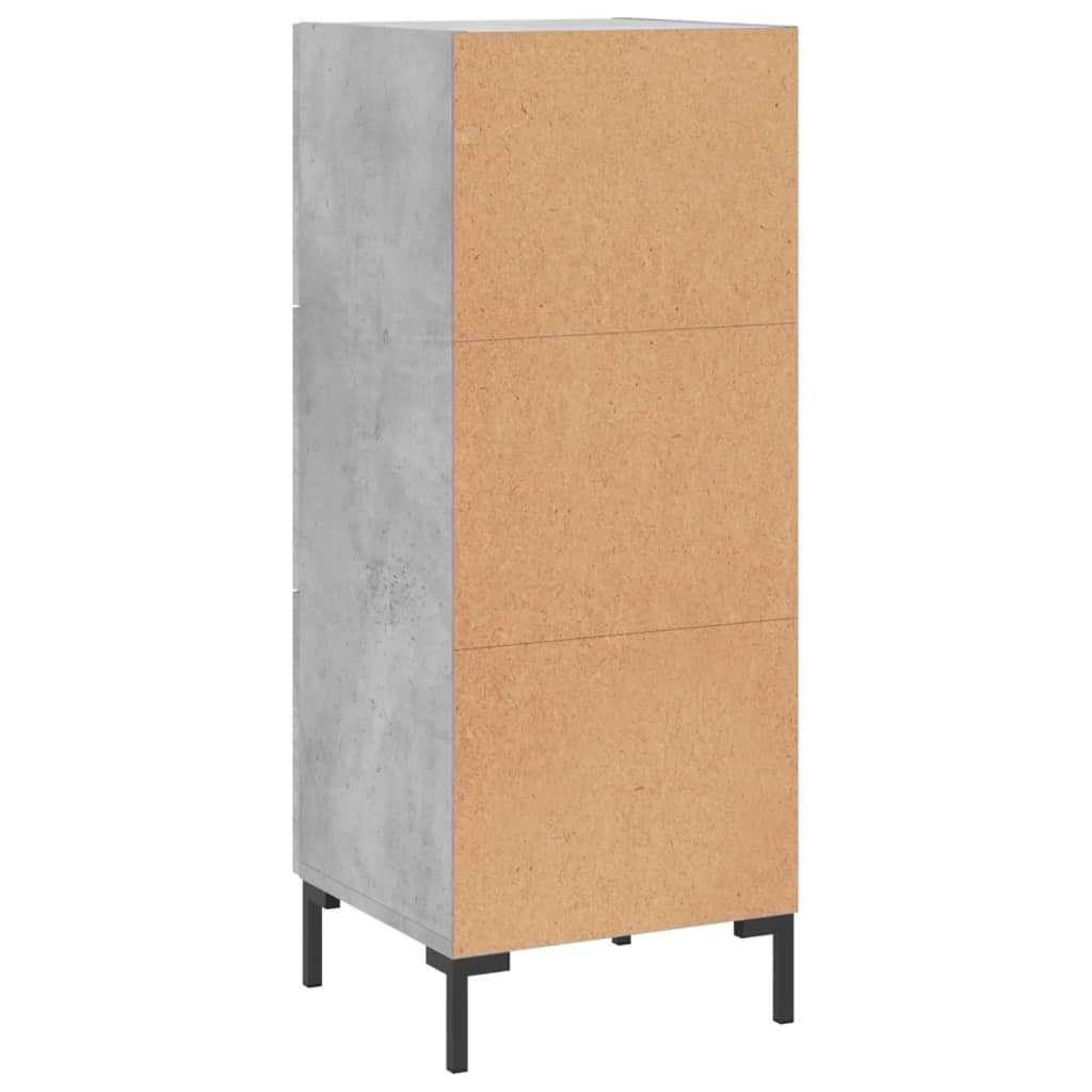 vidaXL Ντουλάπι Γκρι Σκυροδέματος 34,5x34x90 εκ. Επεξεργασμένο Ξύλο
