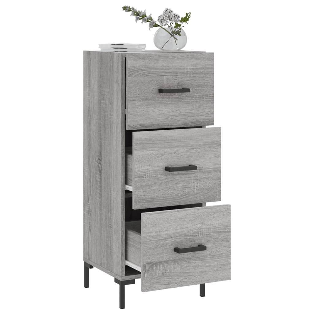 vidaXL Ντουλάπι Γκρι Sonoma 34,5x34x90 εκ. από Επεξεργασμένο Ξύλο