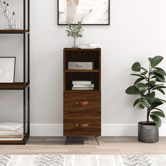 vidaXL Ντουλάπι Καφέ Δρυς 34,5 x 34 x 90 εκ. Επεξεργασμένο Ξύλο