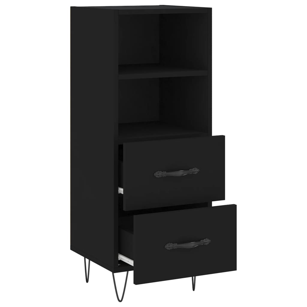 vidaXL Ντουλάπι Μαύρο 34,5 x 34 x 90 εκ. από Επεξεργασμένο Ξύλο