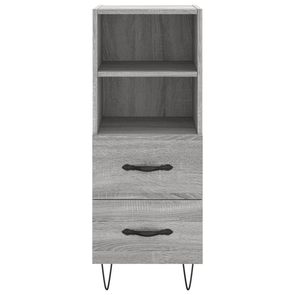vidaXL Ντουλάπι Γκρι Sonoma 34,5x34x90 εκ. από Επεξεργασμένο Ξύλο