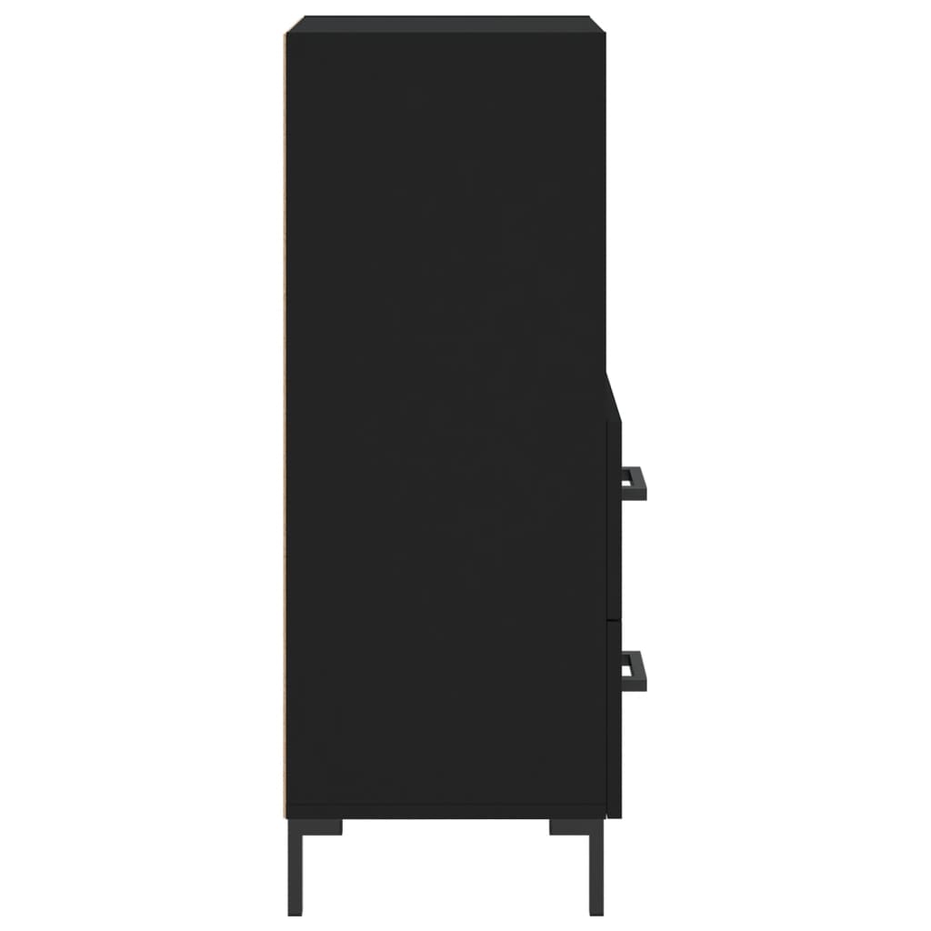 vidaXL Ντουλάπι Μαύρο 34,5 x 34 x 90 εκ. από Επεξεργασμένο Ξύλο
