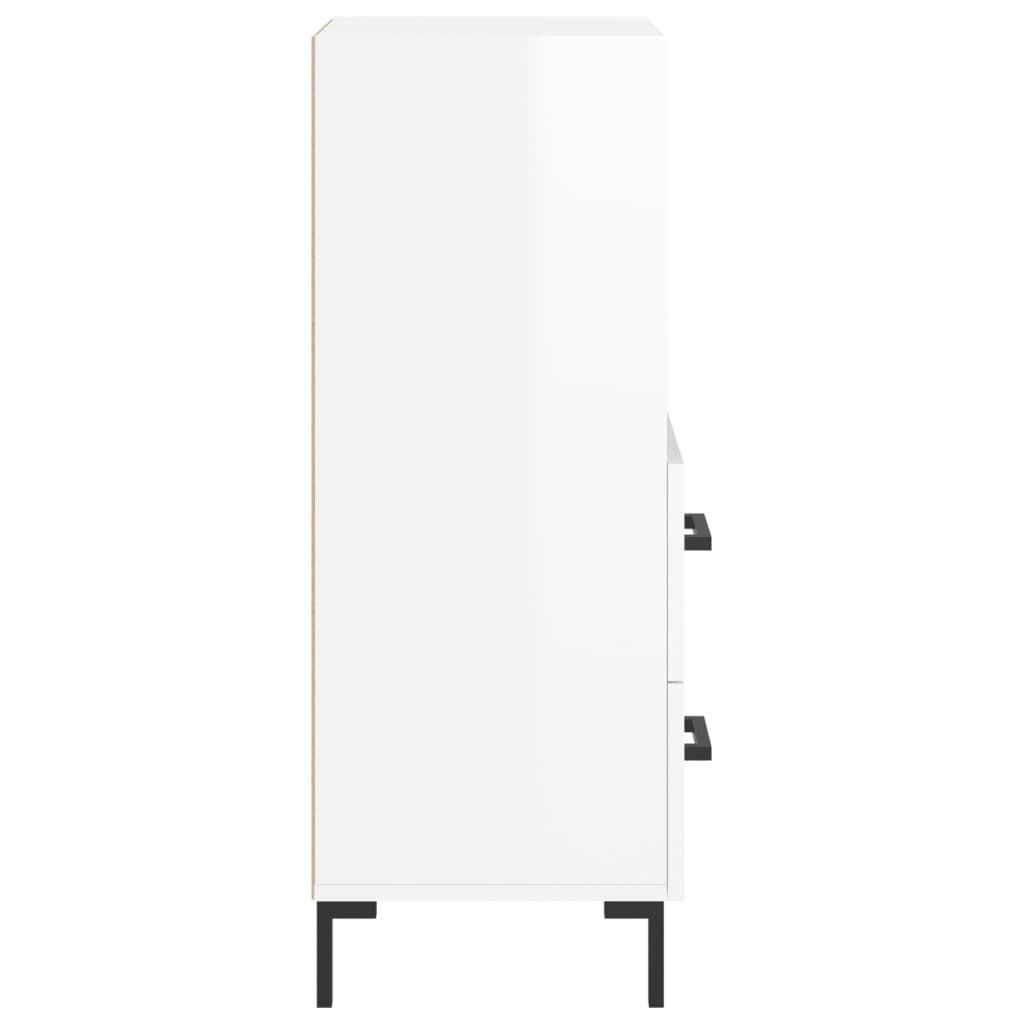vidaXL Ντουλάπι Γυαλιστερό Λευκό 34,5x34x90 εκ. Επεξεργασμένο Ξύλο