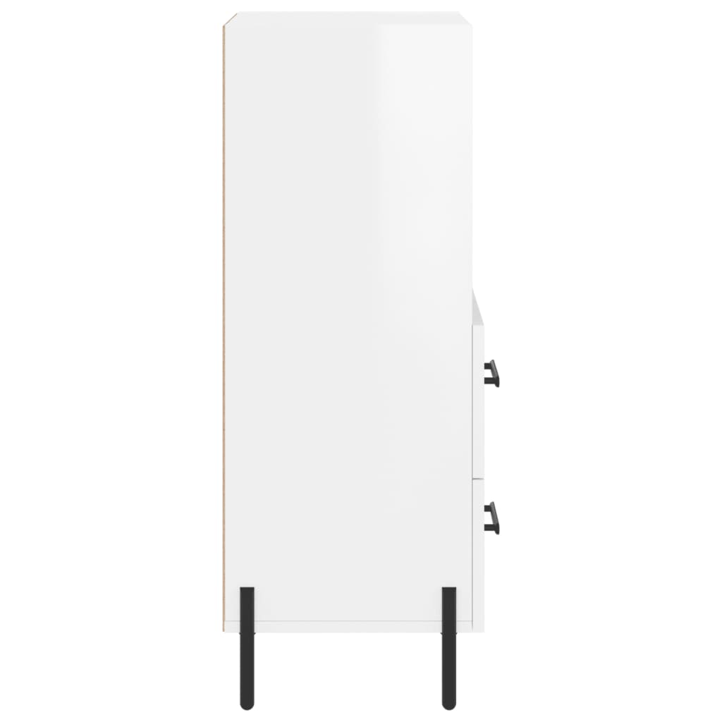 vidaXL Ντουλάπι Γυαλιστερό Λευκό 34,5x34x90 εκ. Επεξεργασμένο Ξύλο
