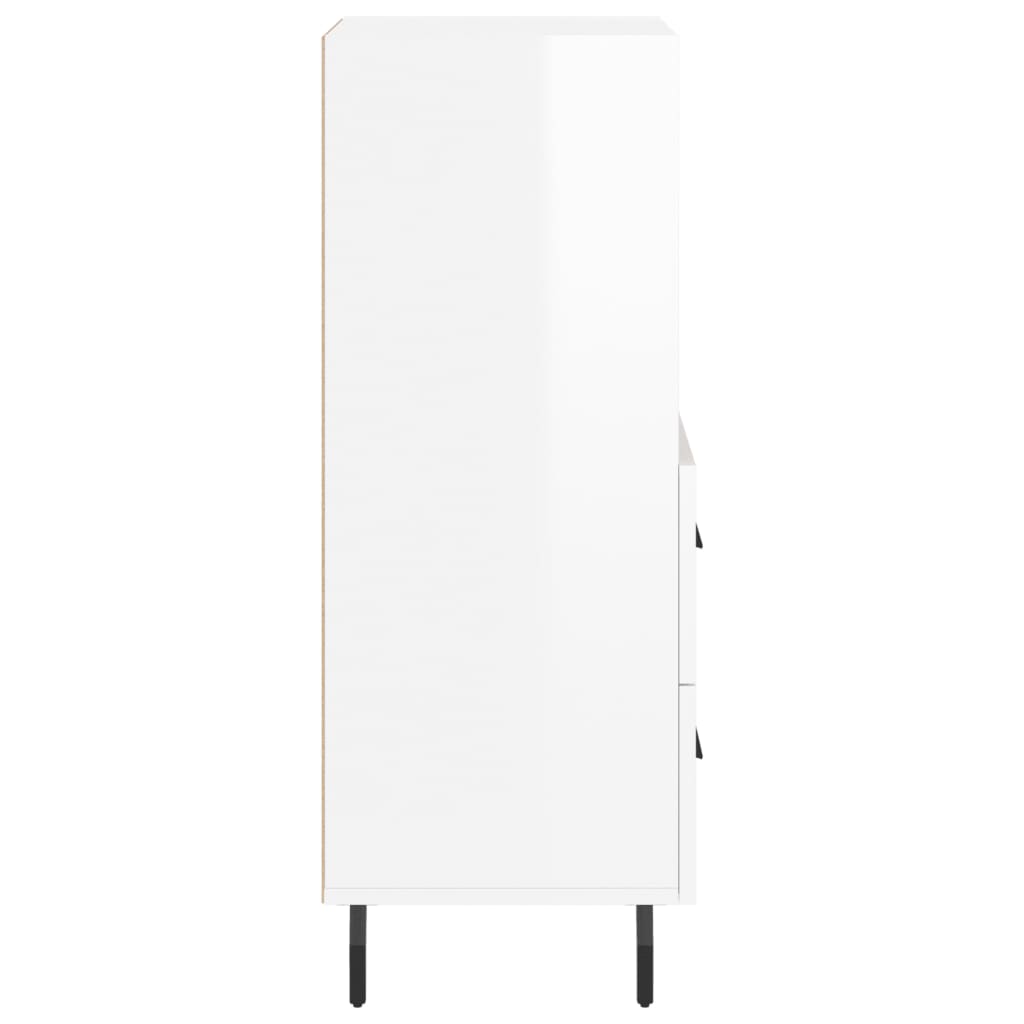 vidaXL Ντουλάπι Γυαλιστερό Λευκό 34,5x34x90 εκ. Επεξεργασμένο Ξύλο