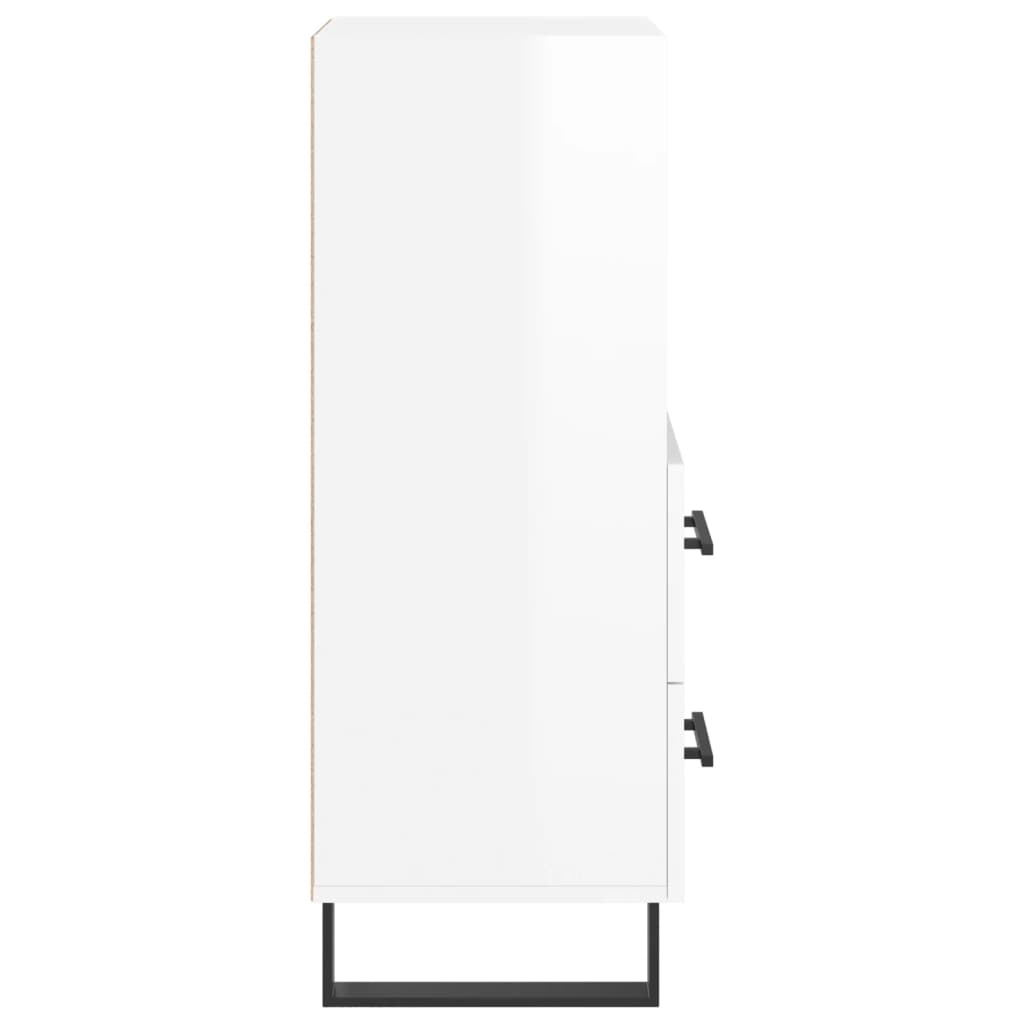 vidaXL Ντουλάπι Γυαλιστερό Λευκό 34,5x34x90 εκ. Επεξεργασμένο Ξύλο