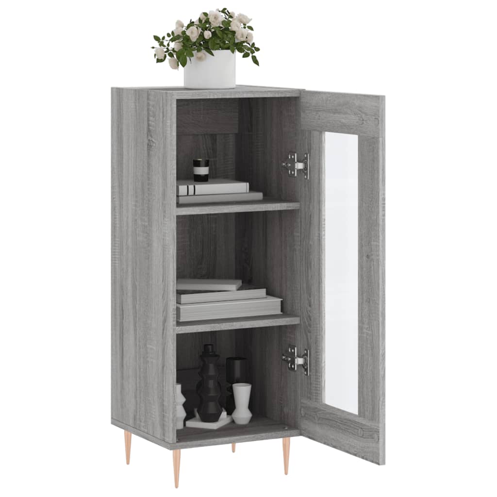 vidaXL Ντουλάπι Γκρι Sonoma 34,5x34x90 εκ. από Επεξεργασμένο Ξύλο