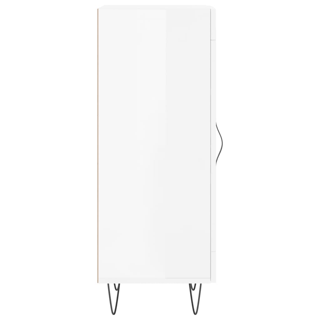 vidaXL Ντουλάπι Γυαλιστερό Λευκό 34,5x34x90 εκ. Επεξεργασμένο Ξύλο