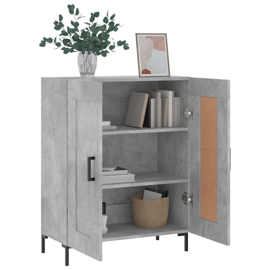 vidaXL Ντουλάπι Γκρι Σκυροδέματος 69,5x34x90 εκ. Επεξεργασμένο Ξύλο