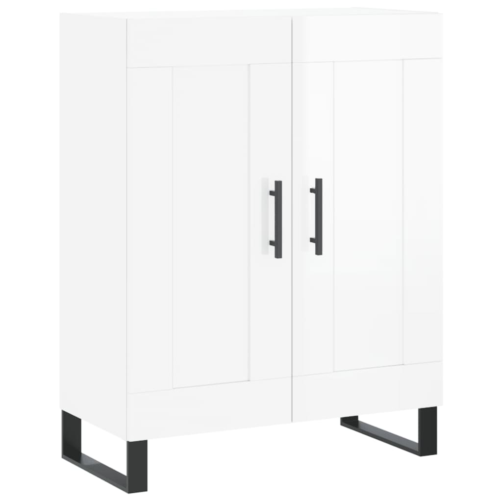 vidaXL Ντουλάπι Γυαλιστερό Λευκό 69,5x34x90 εκ. Επεξεργασμένο Ξύλο