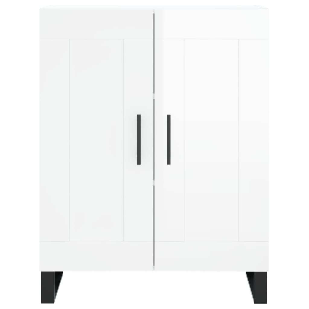vidaXL Ντουλάπι Γυαλιστερό Λευκό 69,5x34x90 εκ. Επεξεργασμένο Ξύλο