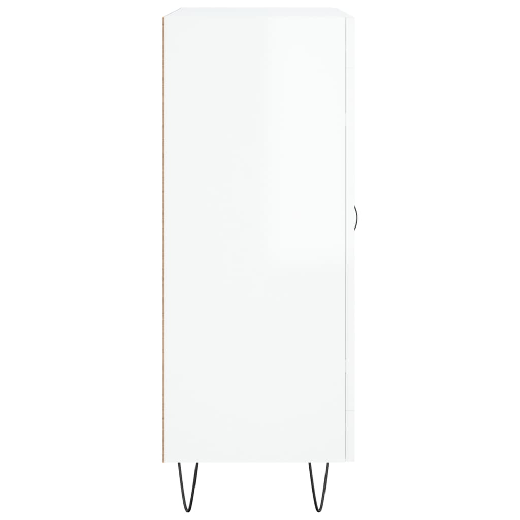 vidaXL Ντουλάπι Γυαλιστερό Λευκό 69,5x34x90 εκ. Επεξεργασμένο Ξύλο
