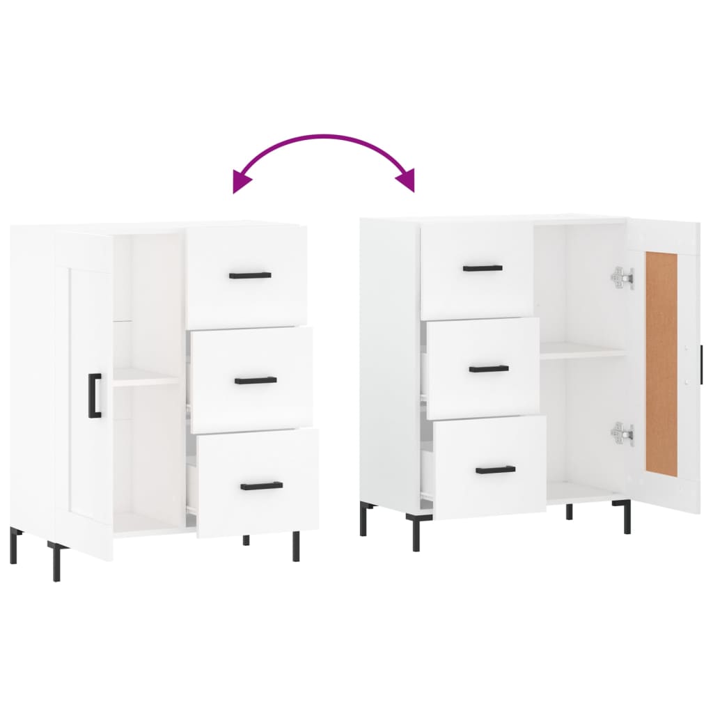 vidaXL Ντουλάπι Λευκό 69,5 x 34 x 90 εκ. από Επεξεργασμένο Ξύλο