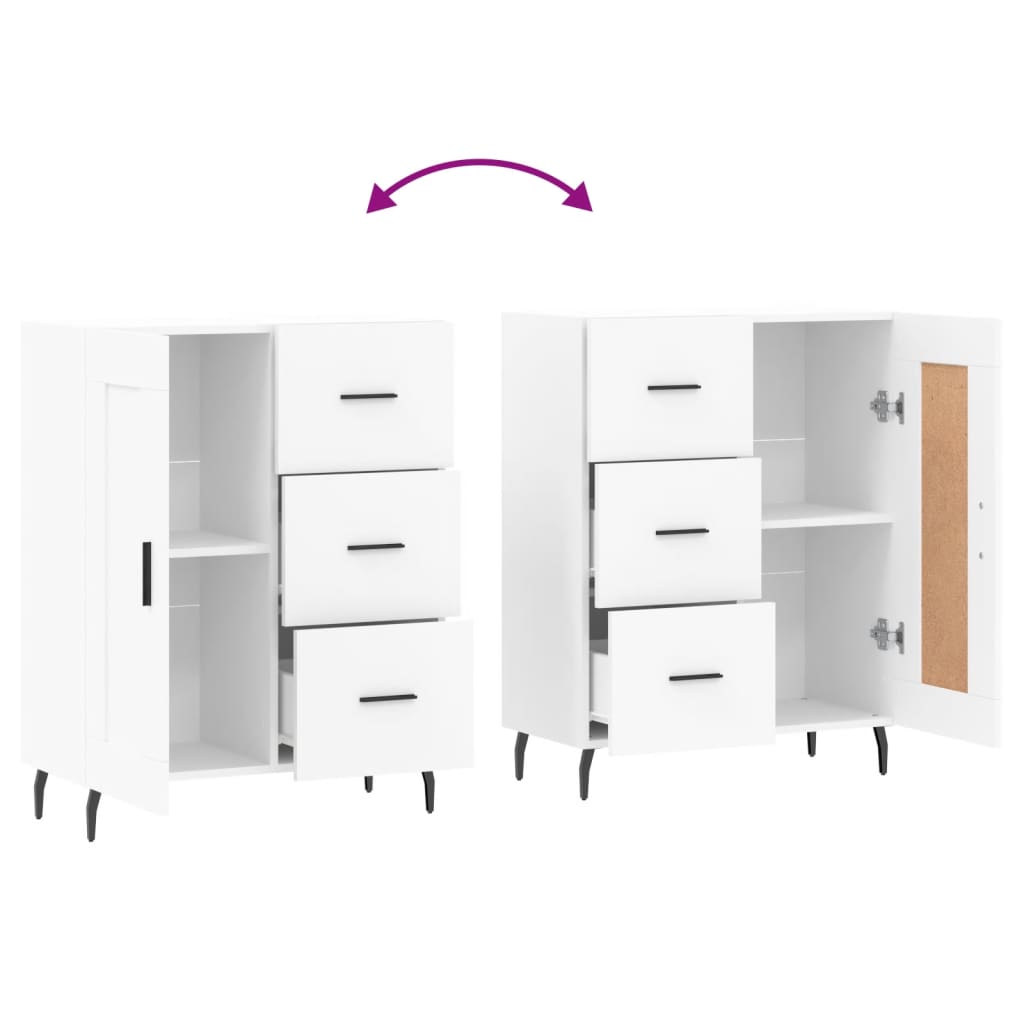 vidaXL Ντουλάπι Λευκό 69,5 x 34 x 90 εκ. από Επεξεργασμένο Ξύλο