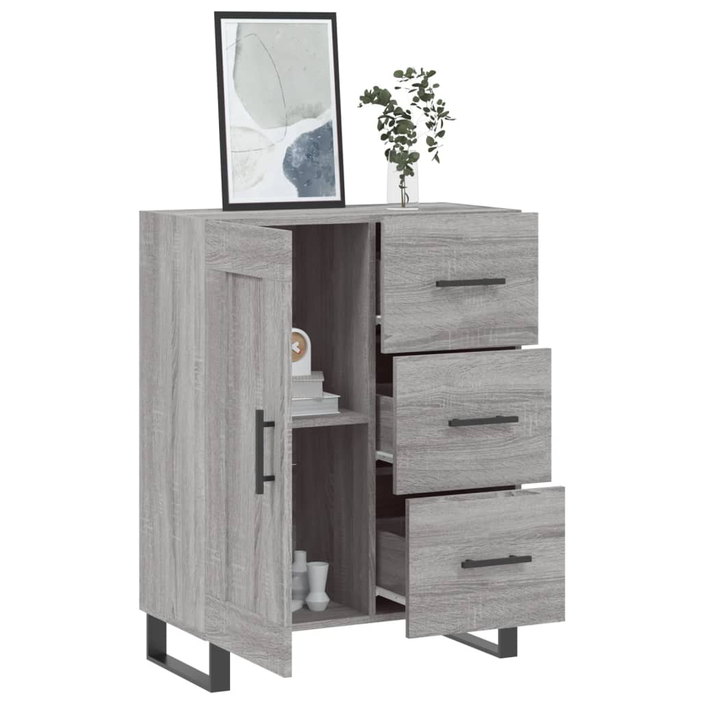 vidaXL Ντουλάπι Γκρι Sonoma 69,5 x 34 x 90 εκ. από Επεξεργασμένο Ξύλο
