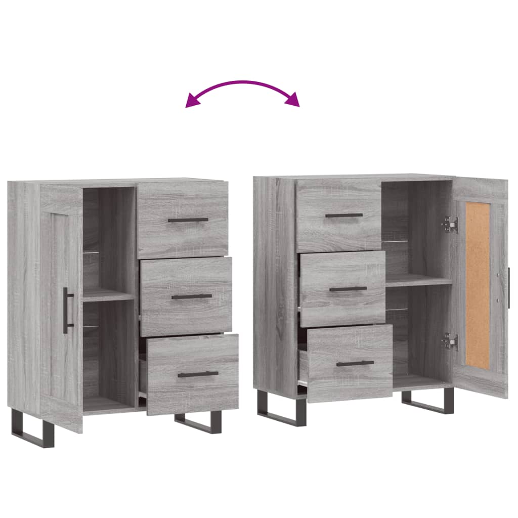 vidaXL Ντουλάπι Γκρι Sonoma 69,5 x 34 x 90 εκ. από Επεξεργασμένο Ξύλο
