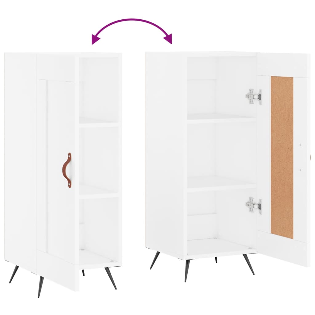 vidaXL Ντουλάπι Λευκό 34,5 x 34 x 90 εκ. από Επεξεργασμένο Ξύλο