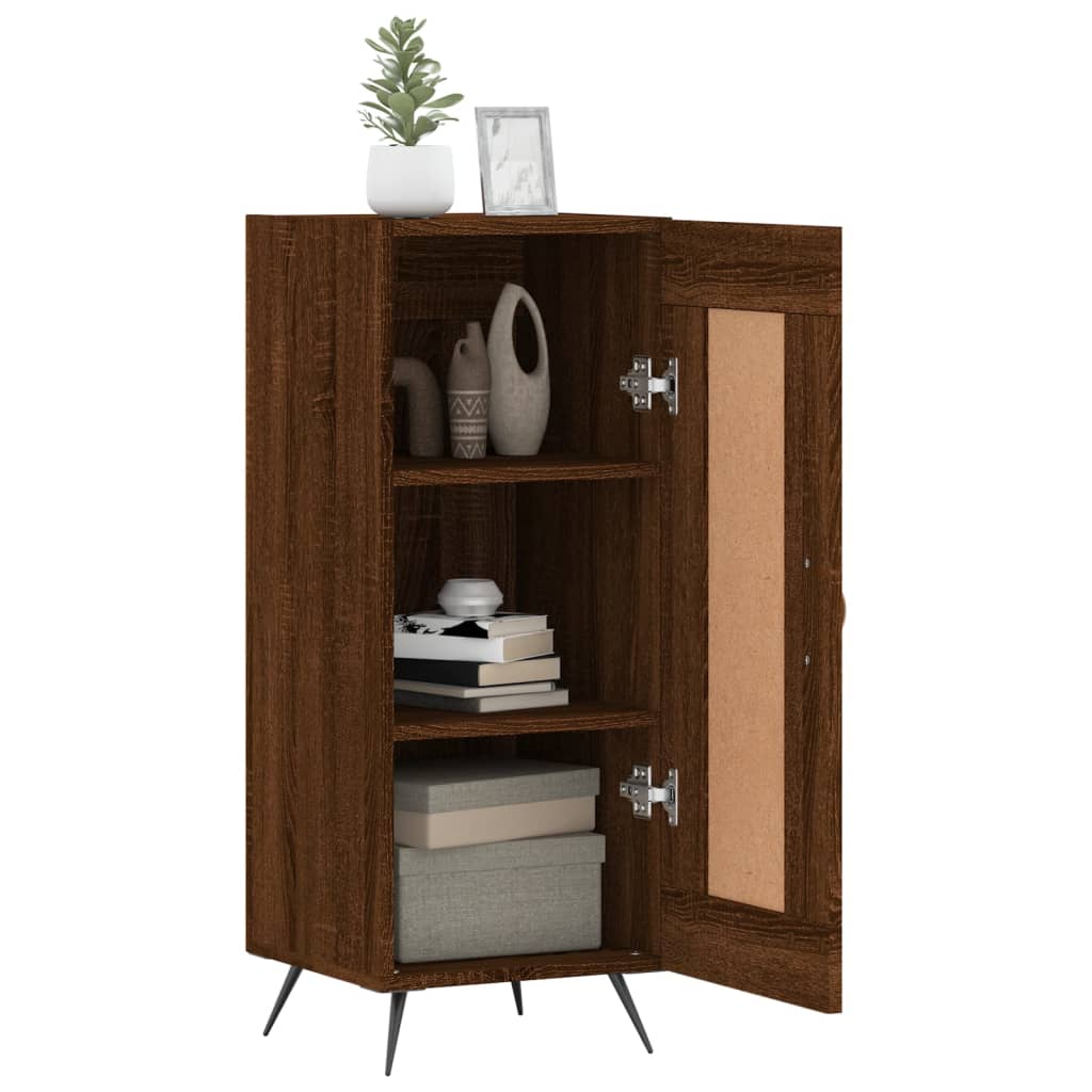 vidaXL Ντουλάπι Καφέ Δρυς 34,5 x 34 x 90 εκ. Επεξεργασμένο Ξύλο