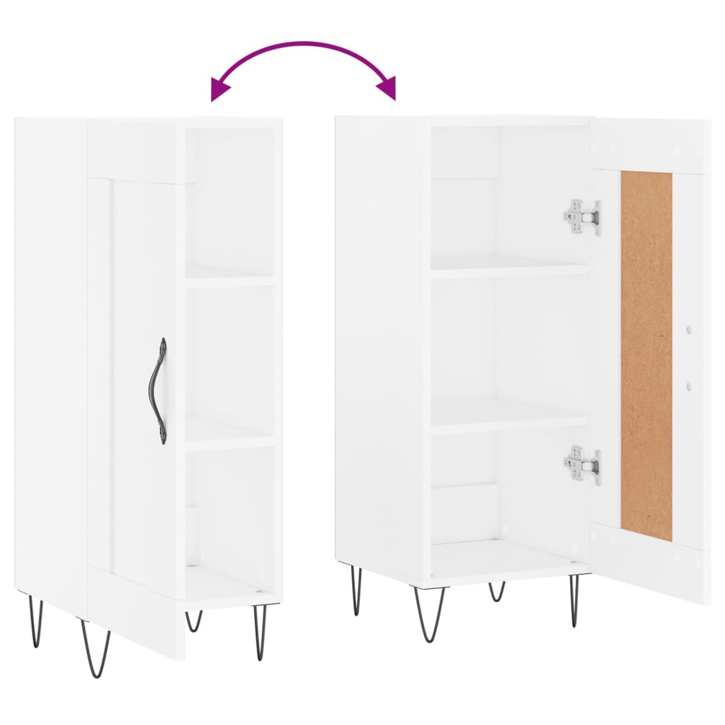 vidaXL Ντουλάπι Λευκό 34,5 x 34 x 90 εκ. από Επεξεργασμένο Ξύλο