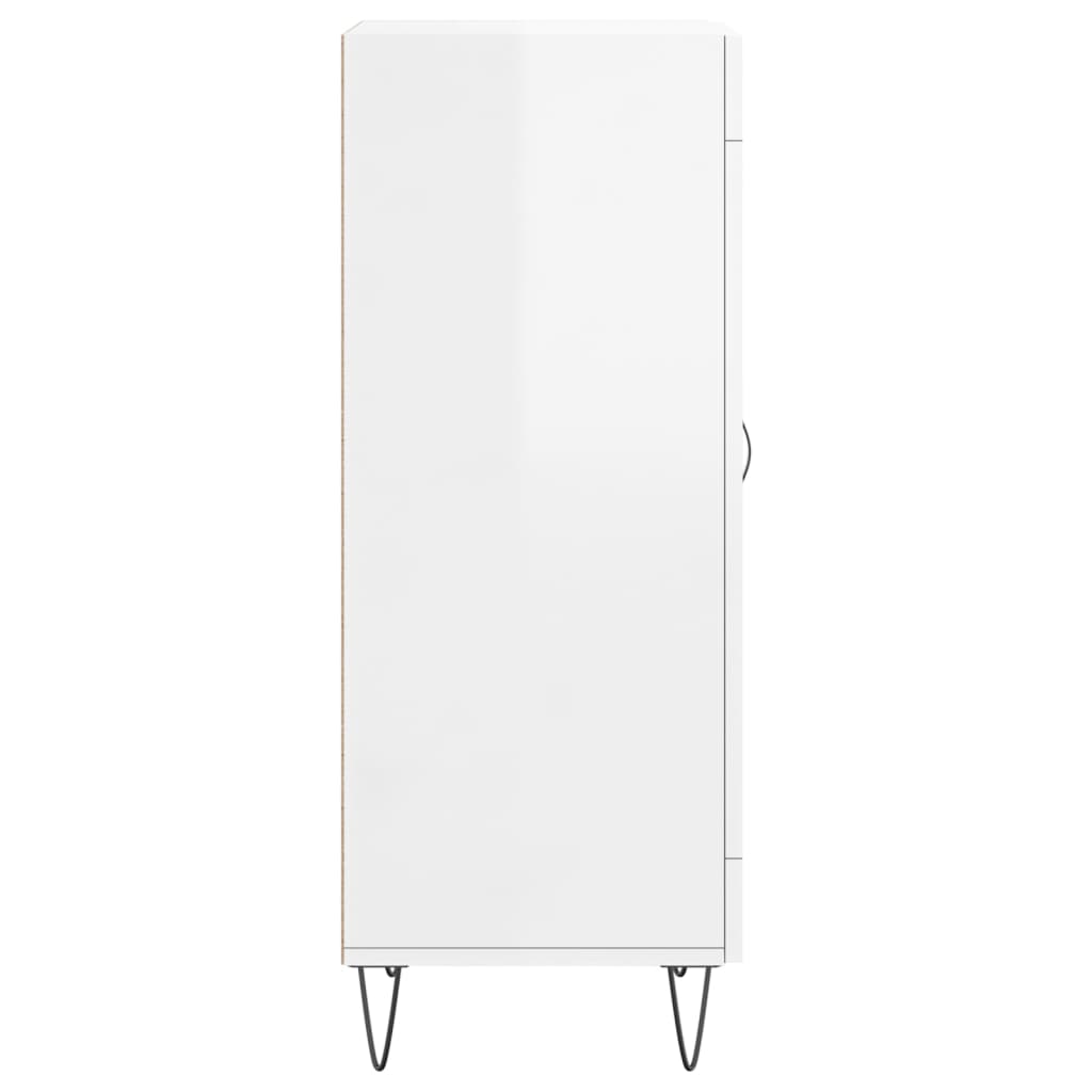 vidaXL Ντουλάπι Γυαλιστερό Λευκό 34,5x34x90 εκ. Επεξεργασμένο Ξύλο