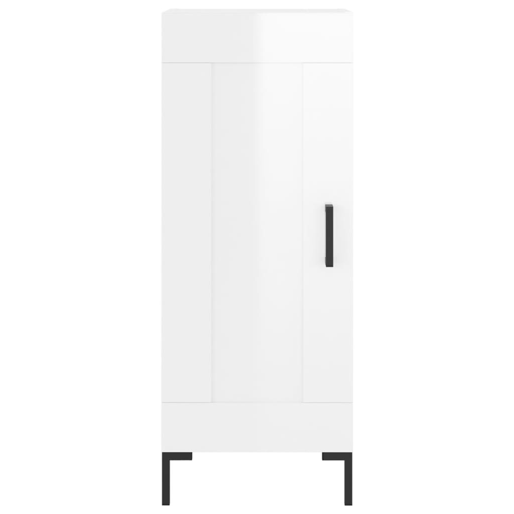 vidaXL Ντουλάπι Γυαλιστερό Λευκό 34,5x34x90 εκ. Επεξεργασμένο Ξύλο