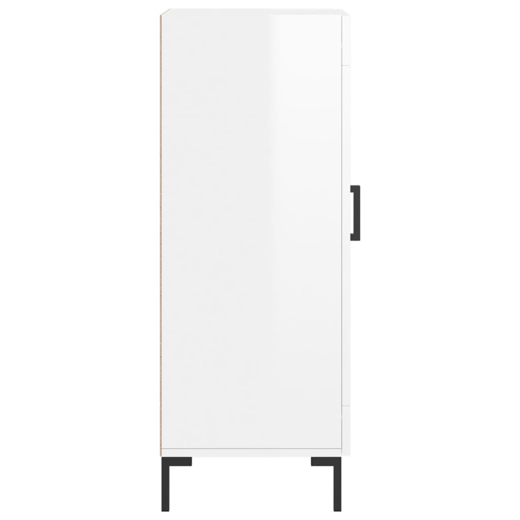 vidaXL Ντουλάπι Γυαλιστερό Λευκό 34,5x34x90 εκ. Επεξεργασμένο Ξύλο